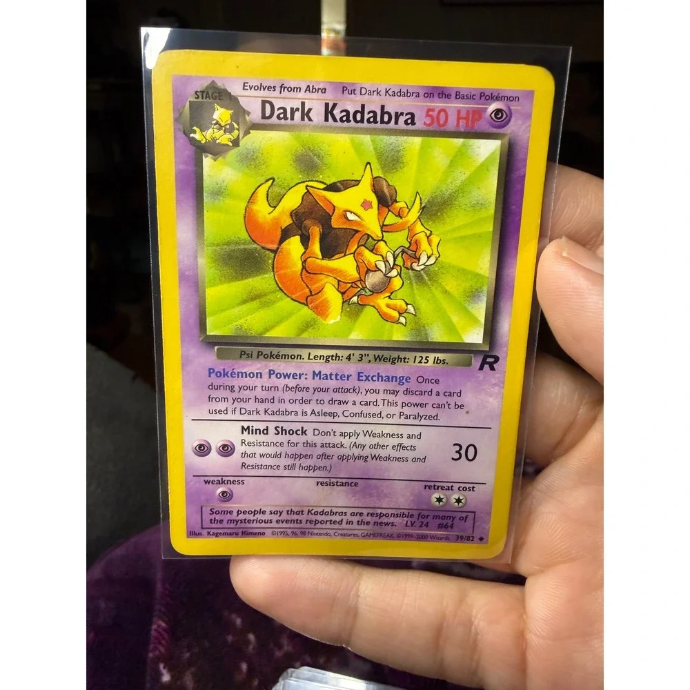 Pokemon Dark Kadabra 39/82 Team Rocket Set 2000 Uncommon WotC